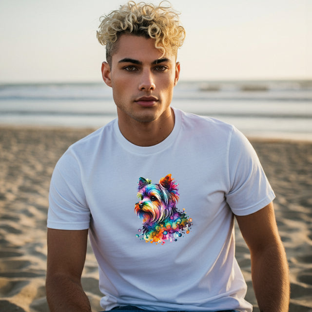 Rainbow Yorkshire Terrier T-shirt,Pride Shirt,Dog Lover Top,Rainbow Animals,LGBTQ+ Tee, Yorkie owner, Yorkshire Terrier gift
