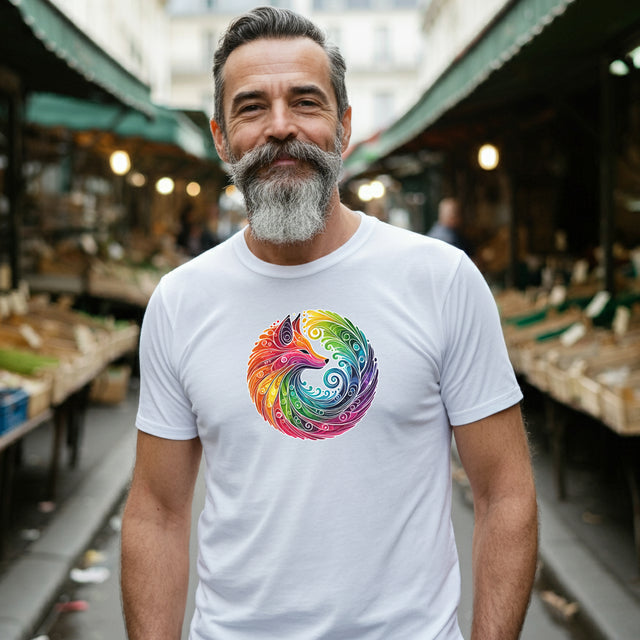 Rainbow Fox Spiral,Vixen lover,Foxy tee,Pride Shirt,Rainbow,Pride Parade T shirt,LGBTQ+ Ally Tee