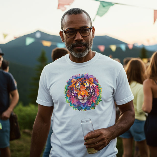 Tiger Rainbow Mandala T-shirt,Pride Shirt,Tiger Lover Top,Rainbow Animals,LGBTQ+ Tee,Queer,Gay,Lesbian,Bisexual,Trans,BGLT,LBGT