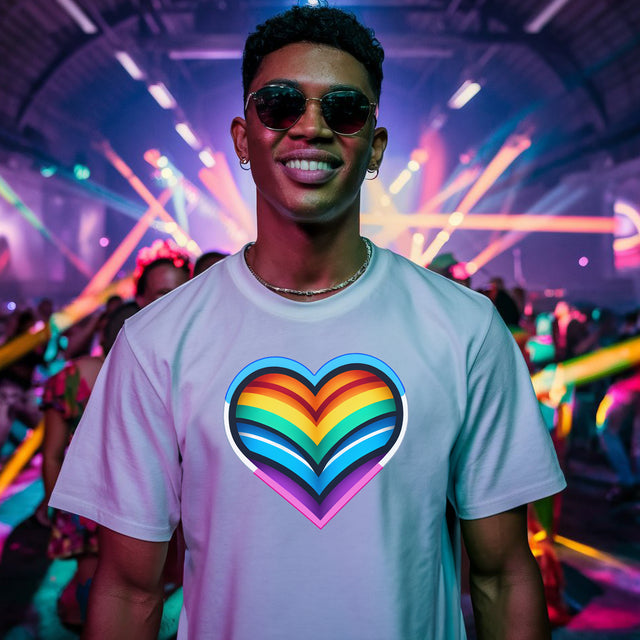 Trans Rainbow Heart T-shirt, Pride Shirt