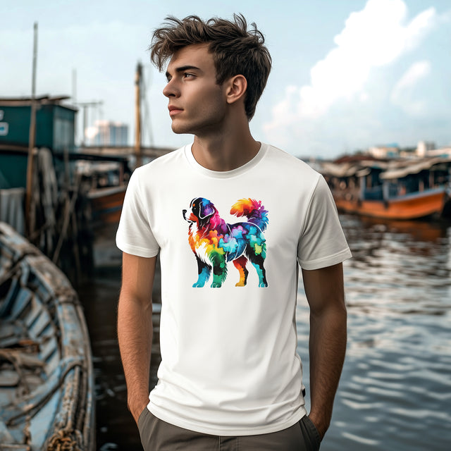 Rainbow Bernese Mountain Dog T-shirt,Pride Shirt,Dog Lover Top,Rainbow Animals,LGBTQ+ Tee, Berner Owner gift