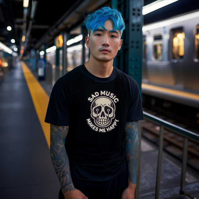 Sad Music Makes Me Happy T-shirt, Music Lover Shirt