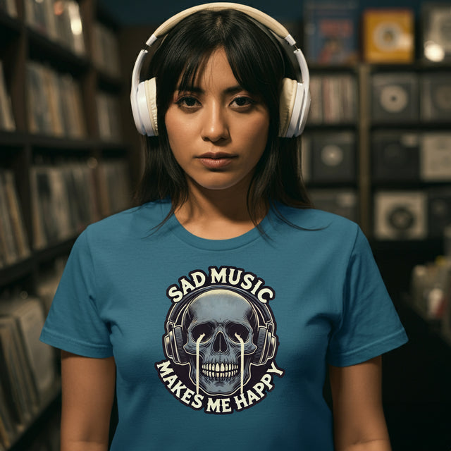 Sad Music Makes Me Happy T-shirt, Music Lover Shirt