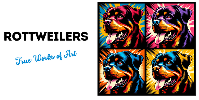 Rottweiler Coffee Cup,4-Panel Pop Art Mug,Rottweiler Lover,Rottie Mom,Rottie Dad,Dog Lover Gift,Rottweiler Gift,Butchers Dog