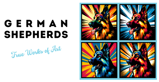 German Shepherd Dog Mug,4-Panel Pop Art Mug,German Shepherd Lover,GSD Mom,GSD Dad,Dog Lover Gift,Alsatian Gift,German Shedder