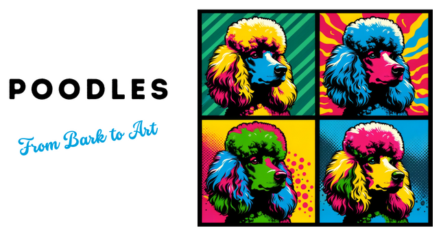 Poodle Coffee Cup,4-Panel Pop Art Mug,Poodle Lover,Poodle Mom,Poodle Dad,Dog Lover Gift,French Poodle Gift