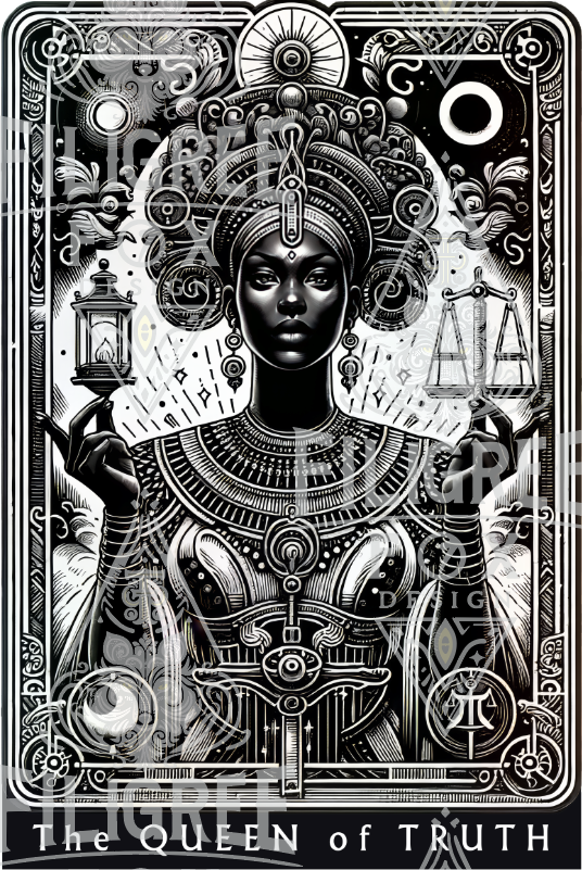 Queen of Truth,Tarot card mug,Mother's Day Gift,Tarot Reader Gift,African Queen mug,Mystical Cards Cup,Celestial Astrology,Gift for her