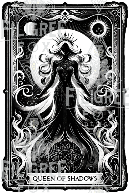 Queen of Shadows,Tarot card shirt,Mothers Day Gift,Tarot Reader Gift,Witchy Shirt,Mystical Cards Tee,Celestial Astrology,Gift for her,Goth