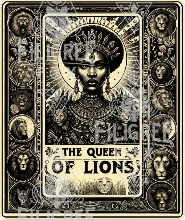 Queen of Lions,Tarot card shirt,Mothers Day Gift,Tarot Reader Gift,African Queen,Gift for her,Black Mom Gift,Black Queen tee,Gift for Mom