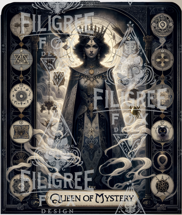 Queen of Mystery,Tarot card mug,Mothers Day Gift,Tarot Reader Gift,Witchy cup,Mystical Cards cup,Celestial Astrology,Gift for her,Gothic Art