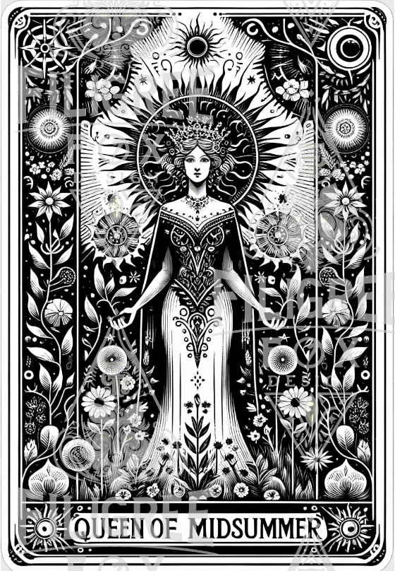 Queen of Midsummer,Tarot card shirt,Mothers Day Gift,Witchy Shirt,Mystical Cards Tee,Celestial Astrology,Gardener Gift,Gift for her,Queen
