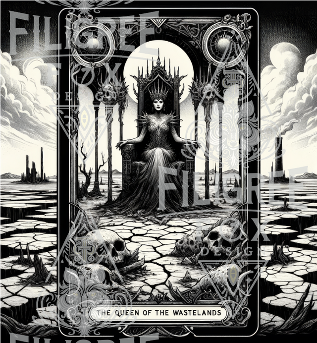 Queen of the Wastelands,Tarot card shirt,Mothers Day Gift,Goth Shirt,Witchy Shirt,Mystical Cards Tee,Goth Mom Gift,Gothic Art Shirt