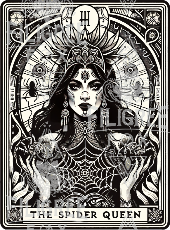 Spider Queen,Tarot card mug,Mother's Day Gift,Tarot Reader Gift,Witchy cup,Mystical Cards cup,Spider Lover Gift,Goth Mom gift, Goth mug