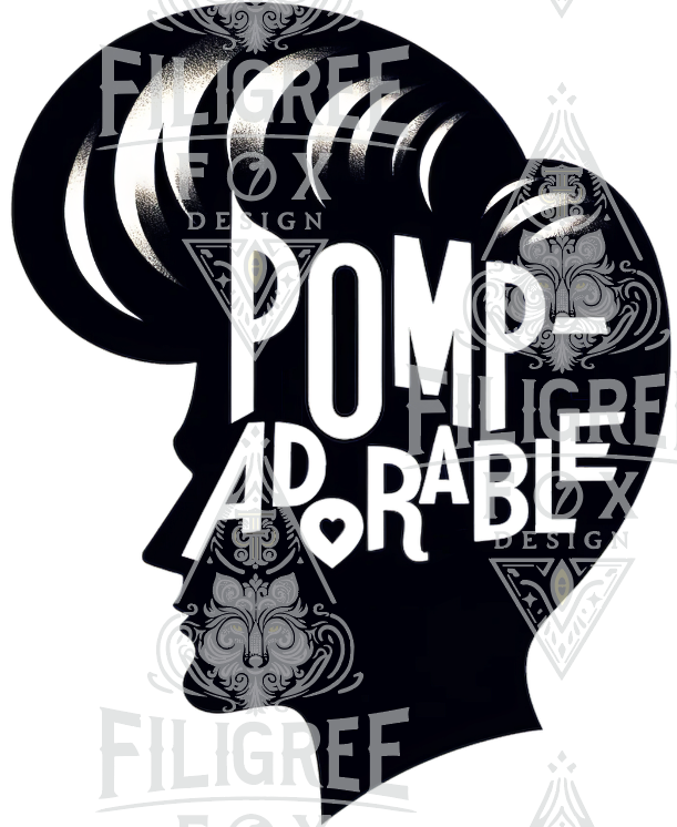 Pompadour T-Shirt, Rockabilly Style, Funny Tee, Gifts For Him, Cool Hair, Psychobilly, Punny Shirt, Guy Gift, 1950s Hairdo, 1960s style