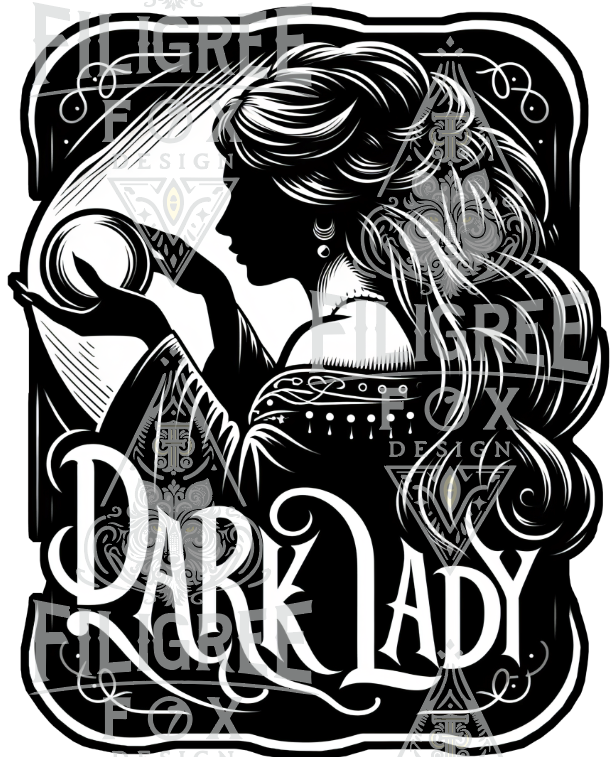 Dark Lady, Fortune Teller, Witchy Woman, Crystal Ball, Witchcraft, Goth, Gothic, Dark Art, Macabre, Queer Icon, Psychic, Mystical, Music Fan