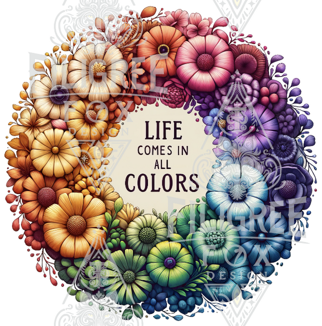 Life Comes in All Colors,Pride Shirt, Rainbow Flower T-shirt,Pride Parade T shirt,LGBTQ+,Queer