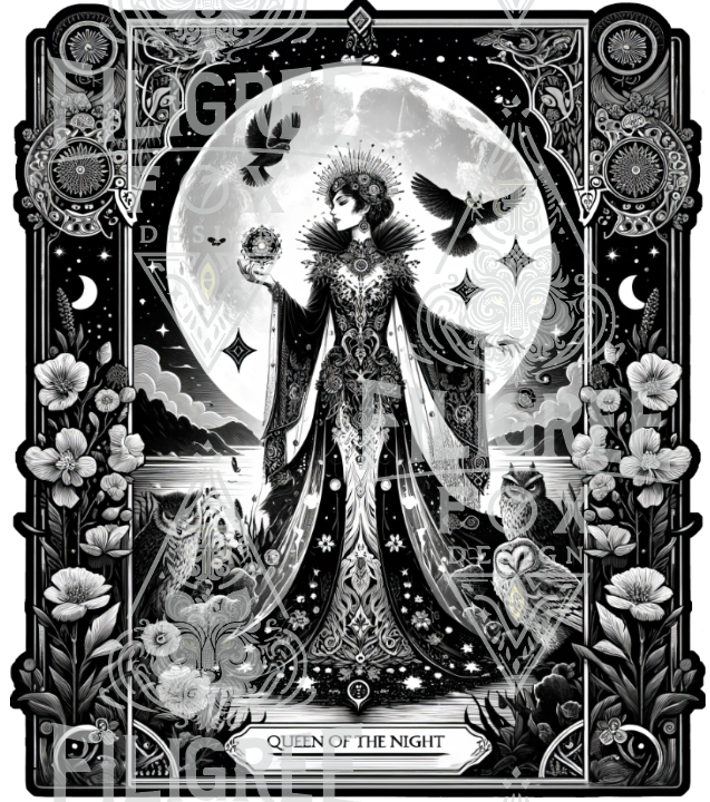 Queen of the Night,Tarot card shirt,Mother's Day Gift,Tarot Reader Gift,Witchy Shirt,Mystical Cards Tee,Celestial Astrology,Gift for her