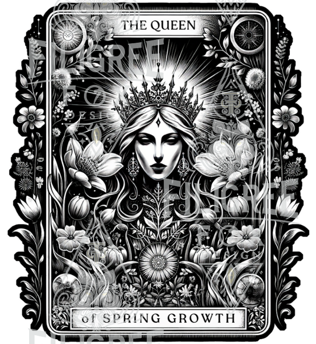 Queen of Spring Tarot card shirt,Mother's Day Gift,Witchy Shirt,Mystical Cards Tee,Celestial Astrology,Gardener Gift,Gift for her,Spring