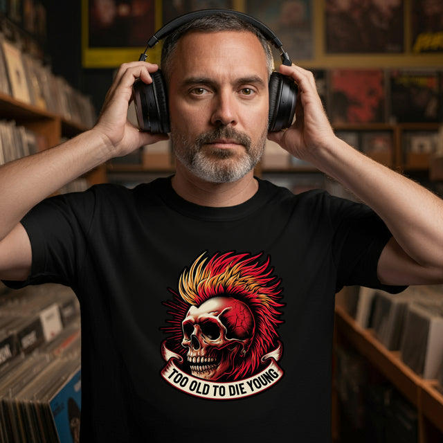 Too Old To Die Young Mohawk, Birthday Shirt