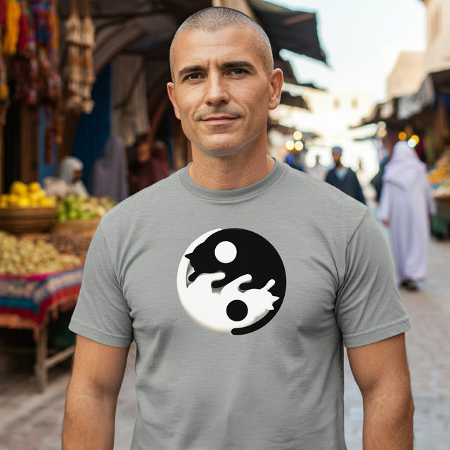 Yin Yang Cat shirt, Spiritual, Meditation, Black & White Cats, Cute Cat Top, Cat Lover Tee, Cat Owner gift, Cat Mom Gift, Cat Dad, Vet Gift