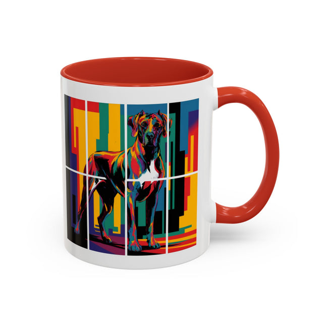 Great Danes Coffee Cup,4-Panel Pop Art Mug,Great Dane Lover,Great Dane Mom,Great Dane Dad,Dog Lover Gift,Great Dane Gift