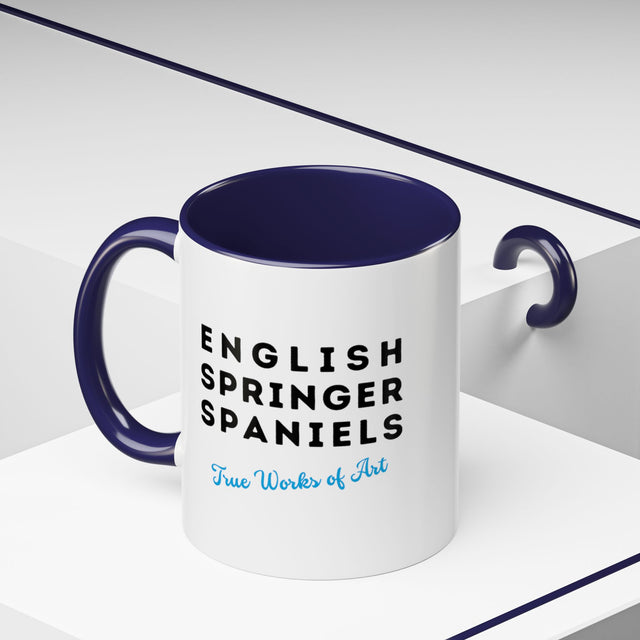 English Springer Spaniels Coffee Cup,4-Panel Pop Art Mug,Springer Lover,Springer Mom,Springer Dad,Dog Lover Gift,English Springer Spaniel Gift