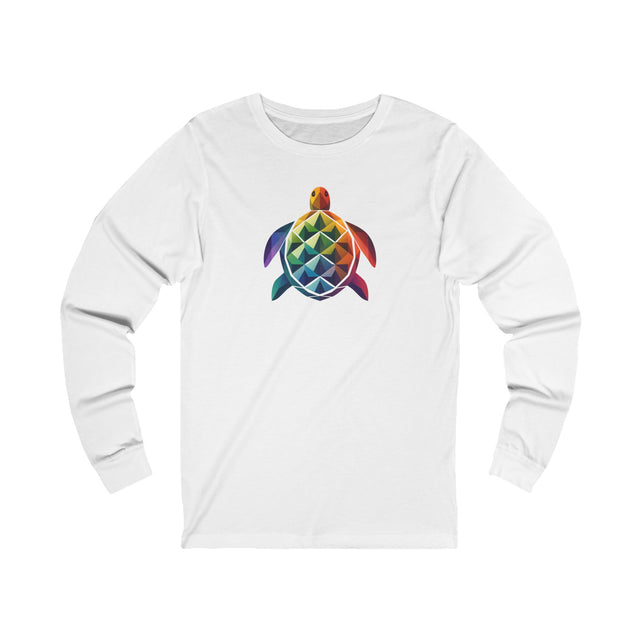 Rainbow Turtle long sleeve T-shirt, Pride Shirt, LBGT, Sea Turtle T shirt, LGBTQ+ Ally Tee, Nonbinary, Gay, Lesbian, Bisexual, Trans, Queer, BGLT, Ocean,Unisex Jersey Long Sleeve Tee