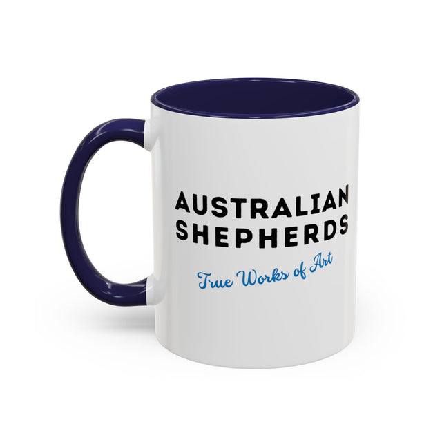 Australian Shepherds Coffee Cup,4-Panel Pop Art Mug,Australian Shepherd Lover,Aussie Shepherd Mom,Aussie Dad,Dog Lover Gift,Aussie Shepherd Gift