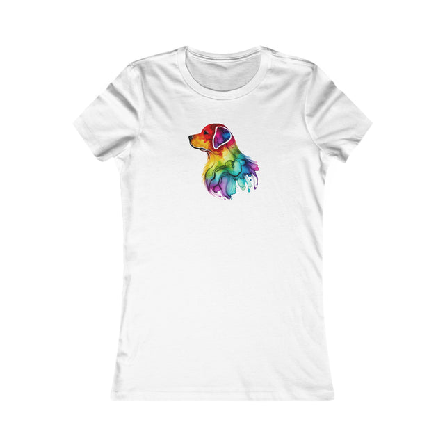 Rainbow Labrador Retriever Head T-shirt,Pride Shirt,Dog Lover Top,Rainbow Animals,LGBTQ+ Tee, Lab Owner,Women's Favorite Tee