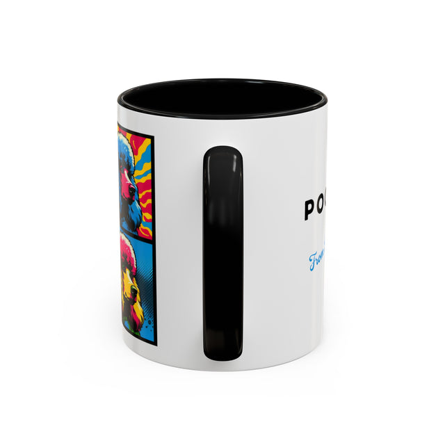 Poodle Coffee Cup,4-Panel Pop Art Mug,Poodle Lover,Poodle Mom,Poodle Dad,Dog Lover Gift,French Poodle Gift