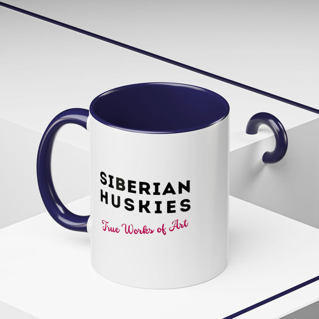 Siberian Huskies Coffee Cup,4-Panel Pop Art Mug,Husky Lover,Husky Mom,Sibe Dad,Dog Lover Gift,Siberian Husky Gift