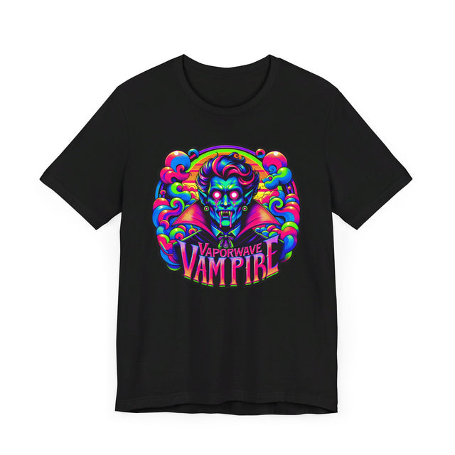 Vaporwave Vampire T-shirt, Halloween Tee, Neon Goth