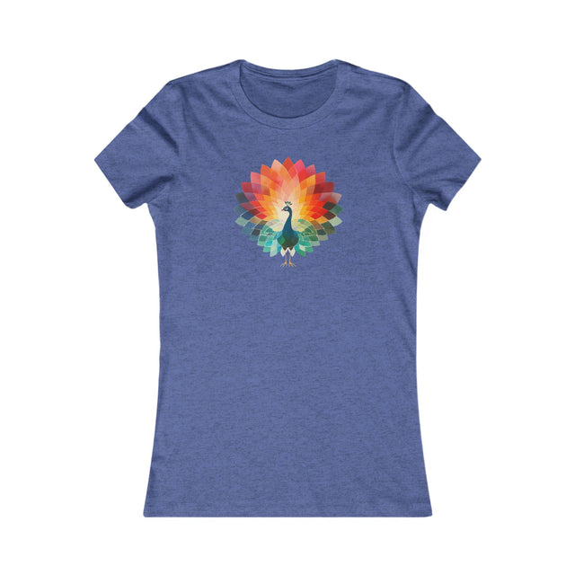 Rainbow Peacock T-shirt,Women's Favorite Tee,Pride Shirt, Pride Parade Top, Rainbow Animals,LGBTQ+ Tee