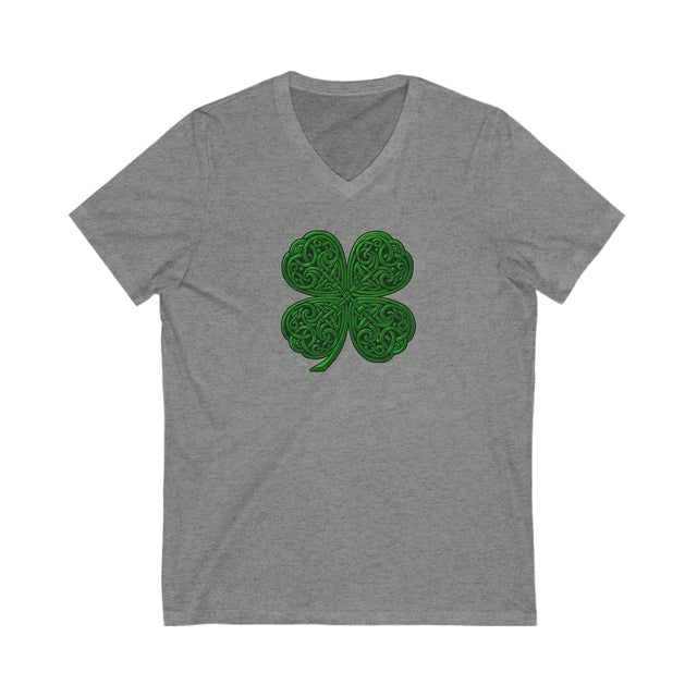Celtic Knot Shamrock Tee, St Patrick's Day T-shirt, V-Neck Tee