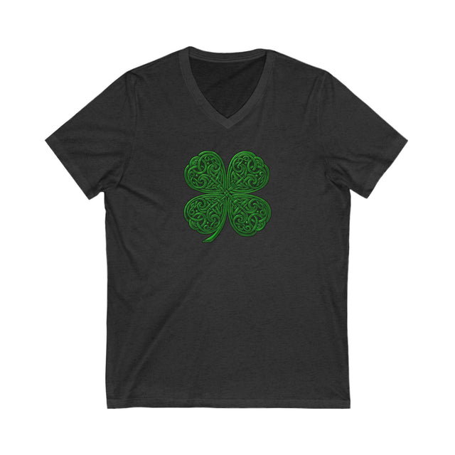 Celtic Knot Shamrock Tee, St Patrick's Day T-shirt, V-Neck Tee