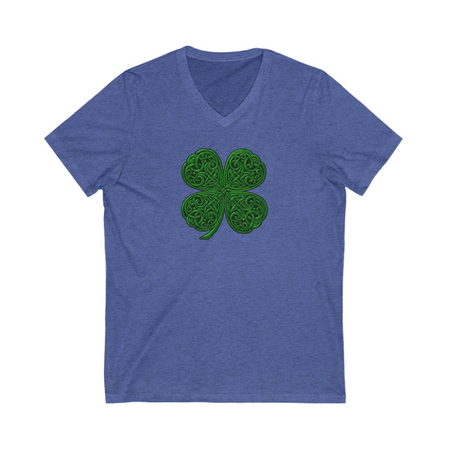 Celtic Knot Shamrock Tee, St Patrick's Day T-shirt, V-Neck Tee
