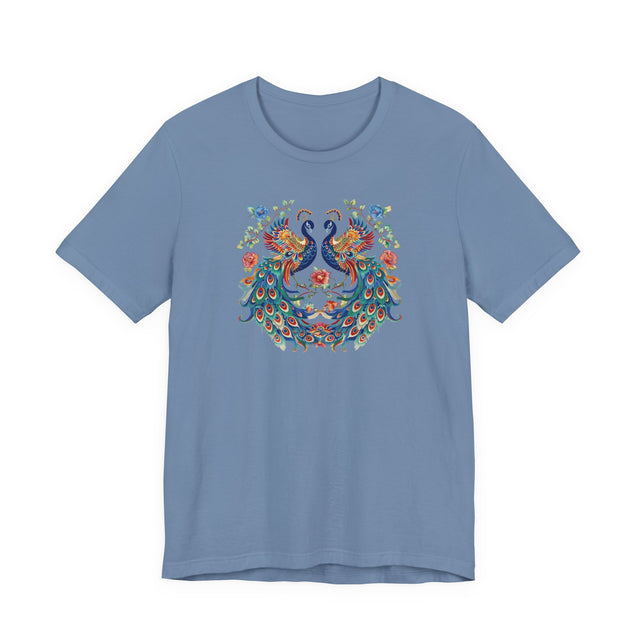 Peacock Phoenix T-shirt, Bird Lover Top, Peacock Tee
