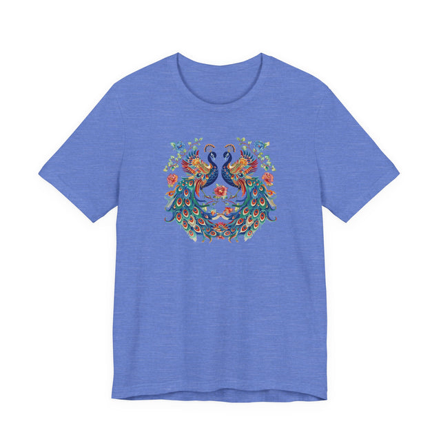 Peacock Phoenix T-shirt, Bird Lover Top, Peacock Tee