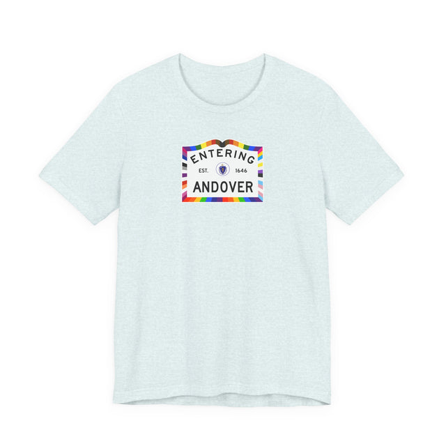 Andover Massachusetts Sign Pride T-shirt, Rainbow Shirt
