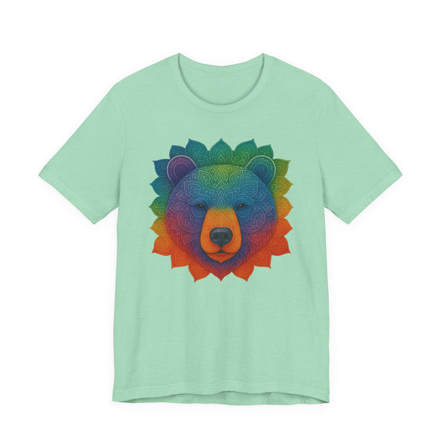 Bear Rainbow Mandala T-shirt, Pride Shirt, Artsy Tee, LGBTQIA, Bear, Queer, Mama Bear, Papa Bear
