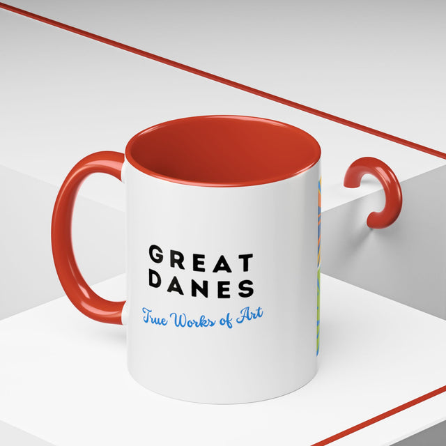 Great Danes Coffee Cup,4-Panel Pop Art Mug,Great Dane Lover,Great Dane Mom,Great Dane Dad,Dog Lover Gift,Great Dane Gift