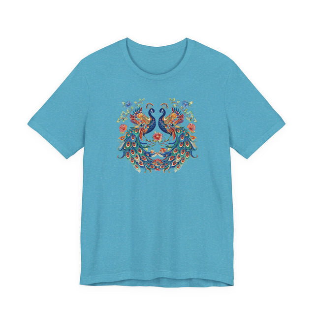 Peacock Phoenix T-shirt, Bird Lover Top, Peacock Tee