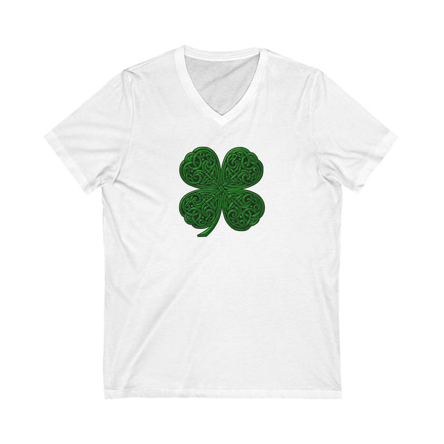 Celtic Knot Shamrock Tee, St Patrick's Day T-shirt, V-Neck Tee