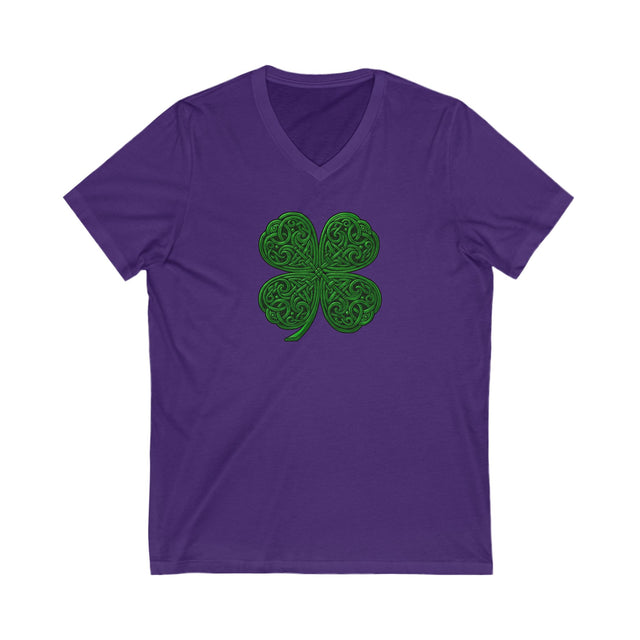 Celtic Knot Shamrock Tee, St Patrick's Day T-shirt, V-Neck Tee