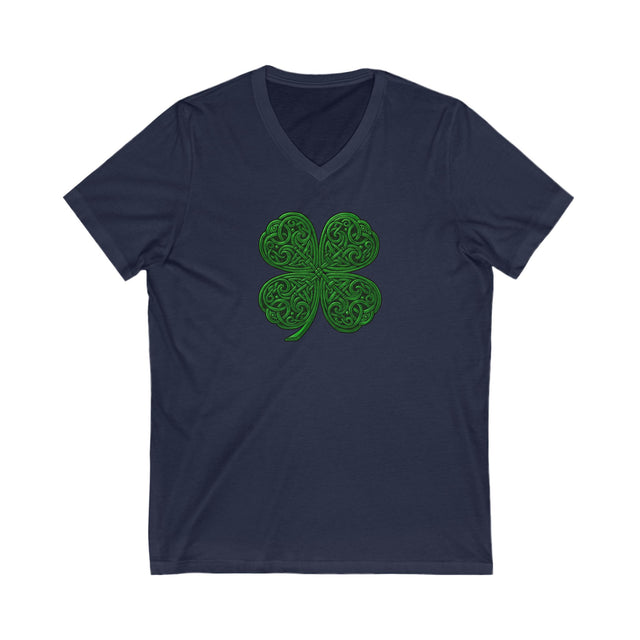 Celtic Knot Shamrock Tee, St Patrick's Day T-shirt, V-Neck Tee