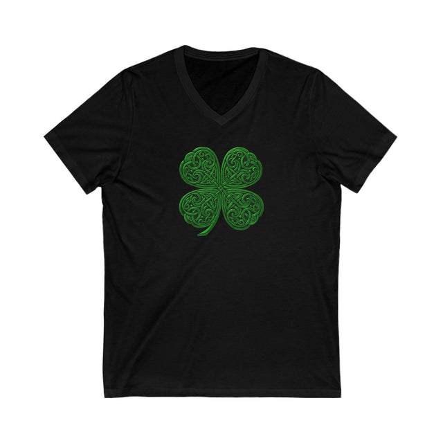 Celtic Knot Shamrock Tee, St Patrick's Day T-shirt, V-Neck Tee