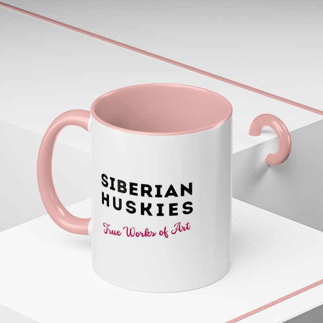 Siberian Huskies Coffee Cup,4-Panel Pop Art Mug,Husky Lover,Husky Mom,Sibe Dad,Dog Lover Gift,Siberian Husky Gift