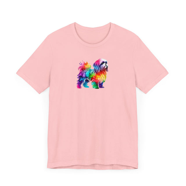 Rainbow Shih Tzu T-shirt,Pride Shirt,Dog Lover Top,Rainbow Animals,LGBTQ+ Tee, Shih Tzu owner, Schnauzer gift