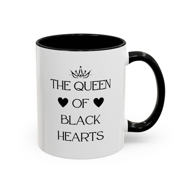 Queen of Black Hearts Playing card mug,Mother's Day Gift,Witchy Shirt,Mystical Cards Cup,Celestial Astrology,Goth Mug,Gift for her,Gothic art