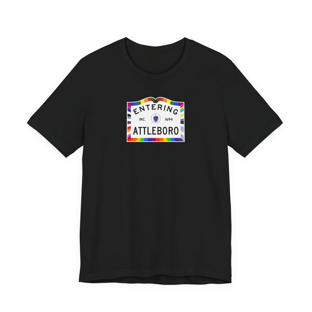 Attleboro Massachusetts Sign Pride T-shirt, Rainbow Shirt